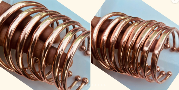 copper and brass magnetic bracelets bengle ring (Activated)